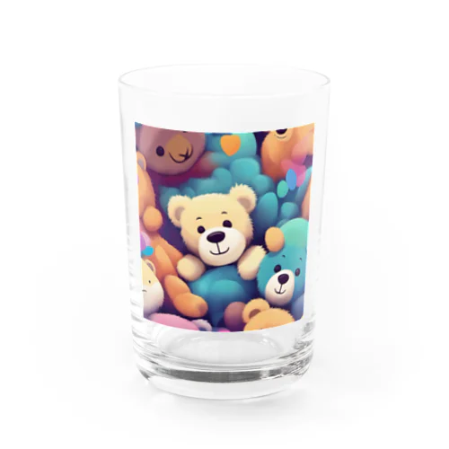 たくさんの熊のぬいぐるみ Water Glass