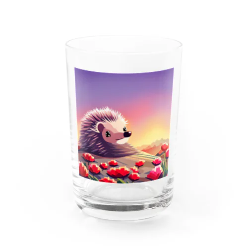 ドット絵ハリネズミ Water Glass