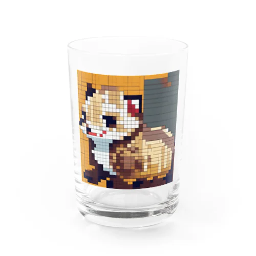 ドット絵イタチ Water Glass