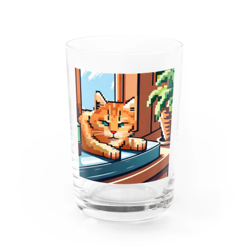 ドット絵スナドリネコ Water Glass