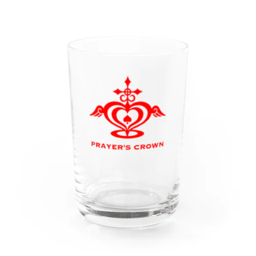 赤ロゴ　PRAYER'S CROWN Water Glass