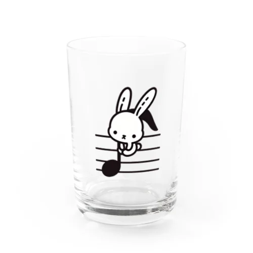 音符♪＆うさちゃん🐰 Water Glass