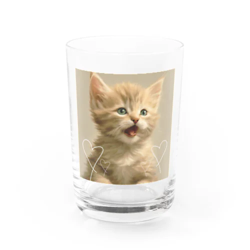 loveキャット Water Glass