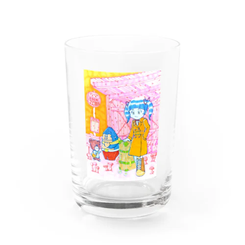 旅と2匹とひとり Water Glass