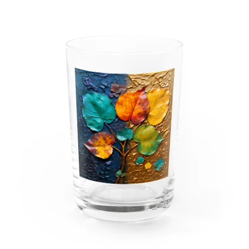 葉っぱの絵 Water Glass