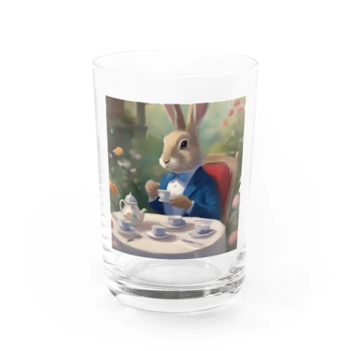 ティータイム紳士ウサギ Water Glass