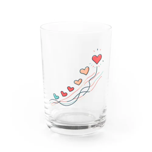 軽やかに舞うハート🩷 Water Glass