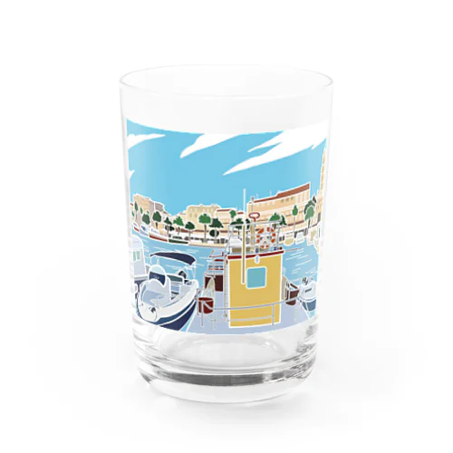 クロアチア　スプリットの港 Water Glass