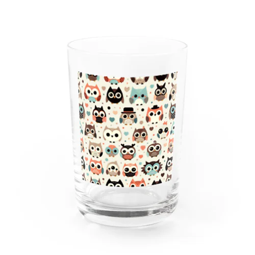 フクロウドット柄 Water Glass