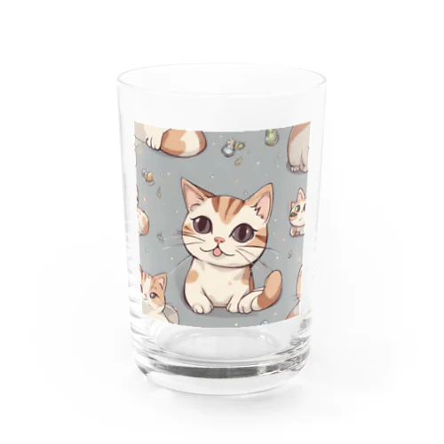 ねこみけちゃん Water Glass