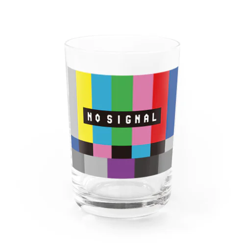 NO SIGNAL【テレビ・テストパターン・レトロデザイン】 Water Glass