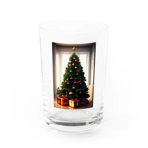 クリスマスギフトとツリー Water Glass
