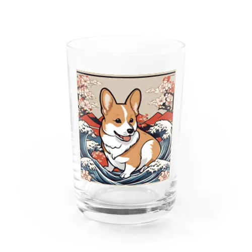 絵巻の犬小町 2 Water Glass