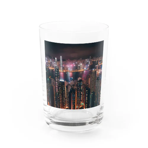 香港の夜景グッズ Water Glass