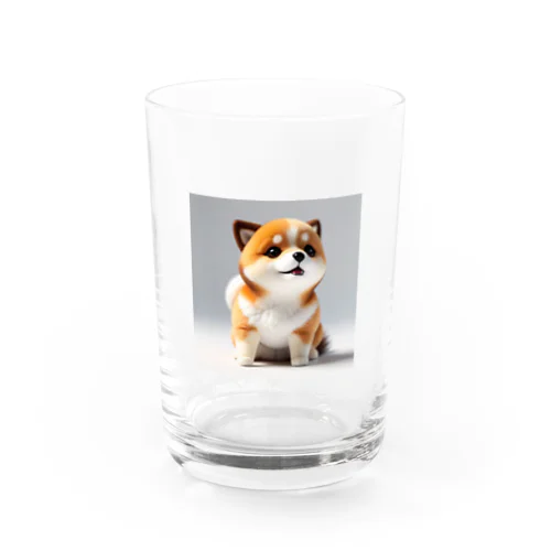 愛の使者、オムスビ顔の三角しばちゃん Water Glass