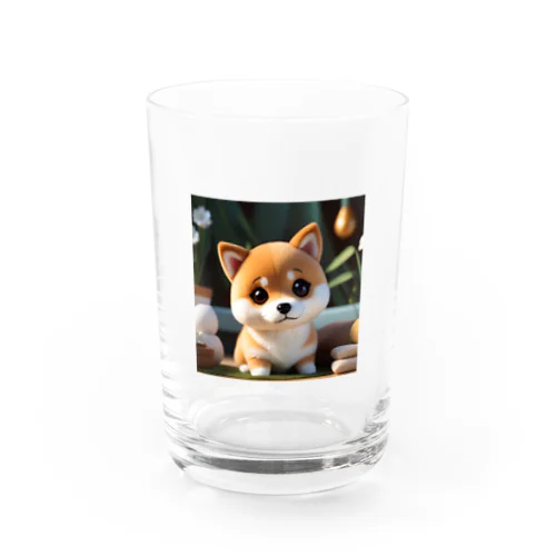 うるうる瞳のオムスビ顔の三角芝ちゃん Water Glass