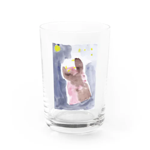 月に吠えるかばさん Water Glass