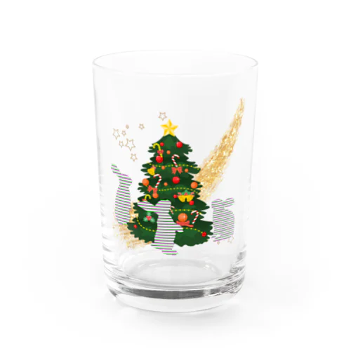 うさのクリスマス Water Glass