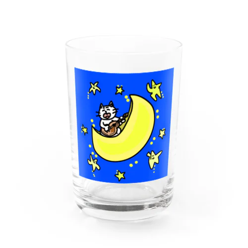 月夜に歌うネコ Water Glass