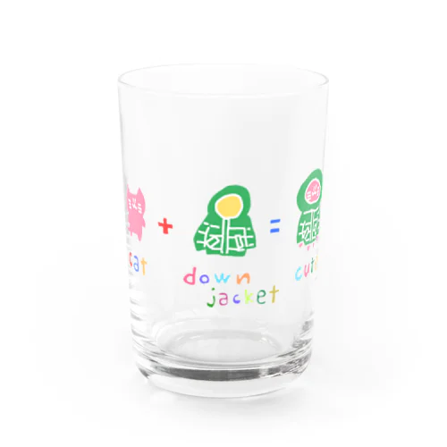 cute cat カラフル Water Glass