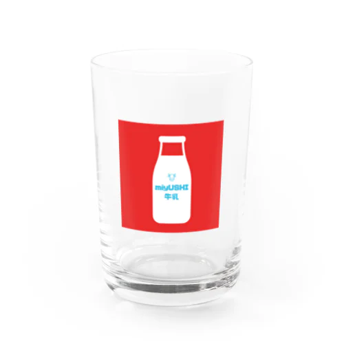 miyUSHI牛乳瓶RED Water Glass