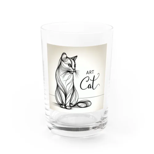 art cat Water Glass