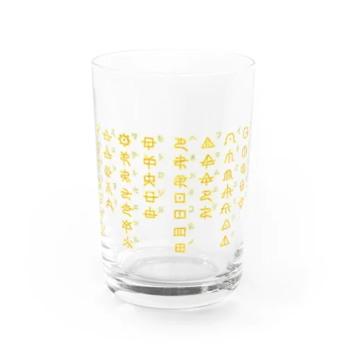 【ヲシテ文字】浄化して飲もう！アワ歌☆グラス Water Glass