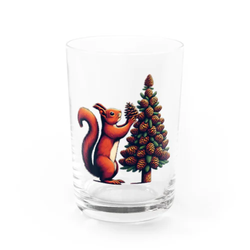 リスのクリスマス Water Glass