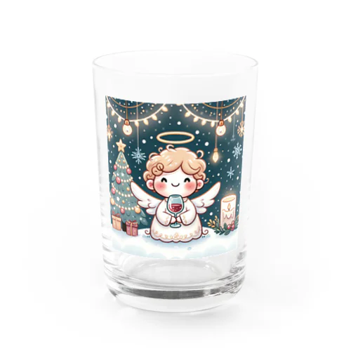 呑(どん)天使のクリスマスデフォルメ Water Glass