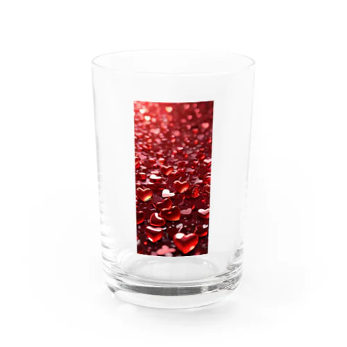 ハート　赤0042 Water Glass