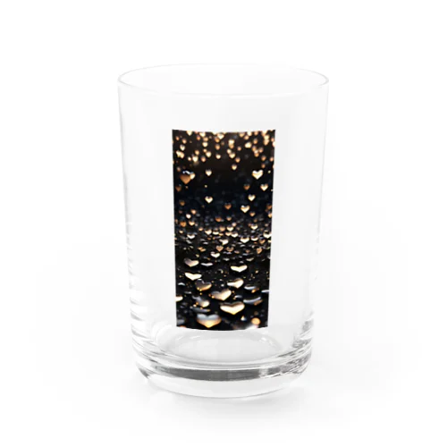 ハート　黒0043 Water Glass