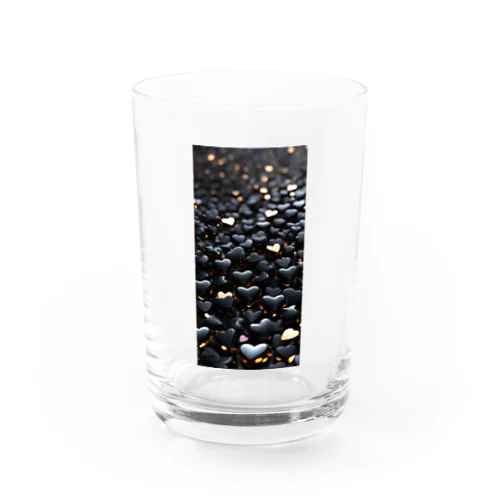 ハート　黒0044 Water Glass