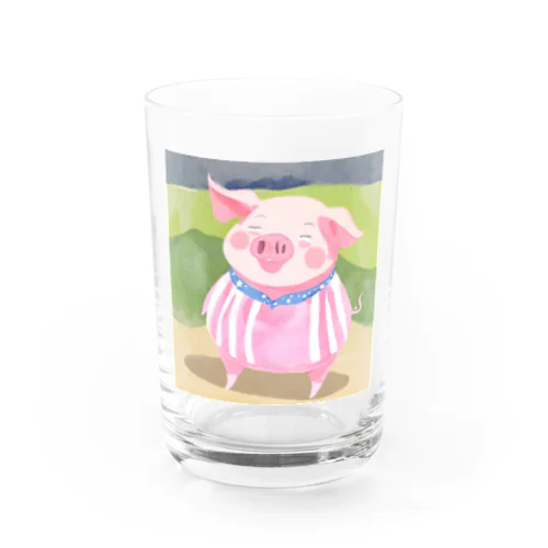 豚のブーちゃん Water Glass