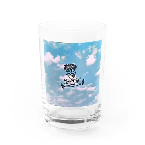 常に前向きくん Water Glass