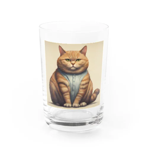 ぽっちゃり猫 Water Glass