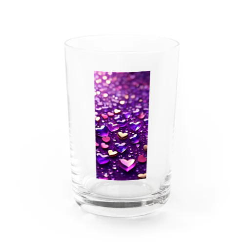 ハート　紫0049 Water Glass