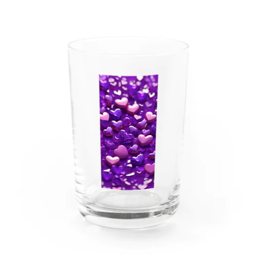 ハート　紫0051 グラス