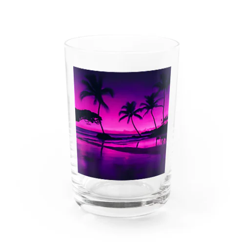 夕暮れロマンチックハワイ Water Glass