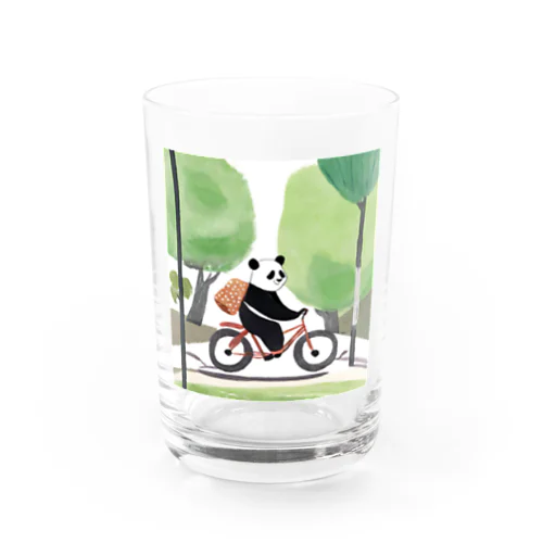 自転車パンダ Water Glass