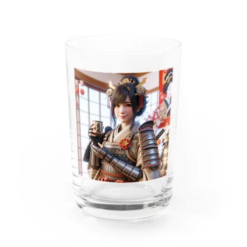 呑(どん)女武士の正月 Water Glass