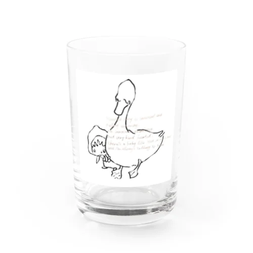 ずきんbabyと母さんアヒル Water Glass