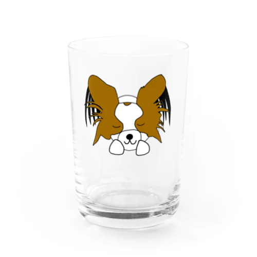 パピヨン(寝顔) Water Glass