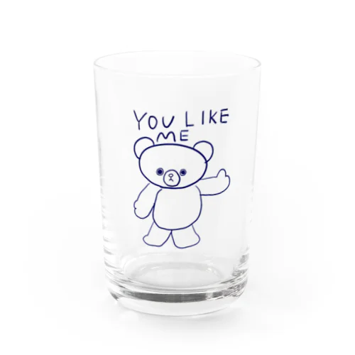confident bear 自信に満ちたクマの子 Water Glass