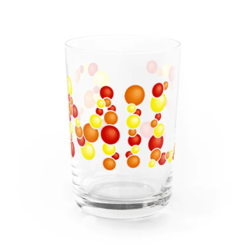 バルーン文字「SMILE」（赤色系） Water Glass