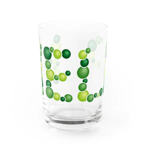 バルーン文字「HELP」（緑色系） Water Glass