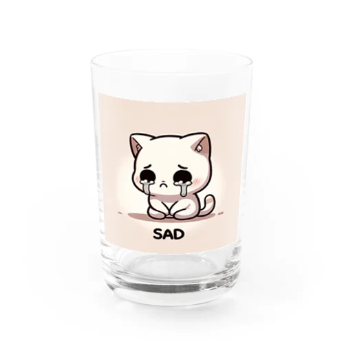 悲しいねこさん Water Glass