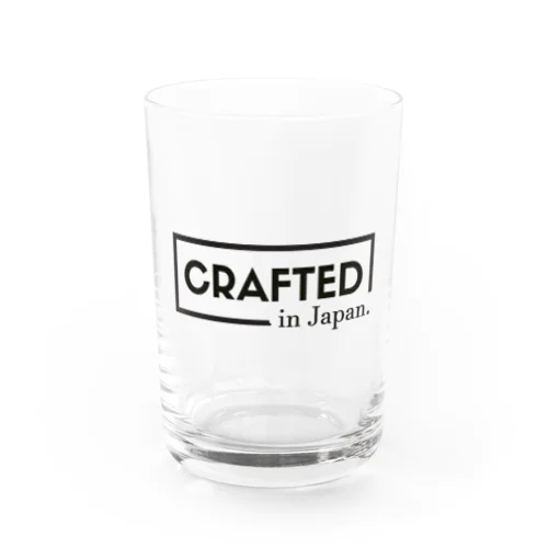 Crafted in Japan ロゴ BLK Water Glass