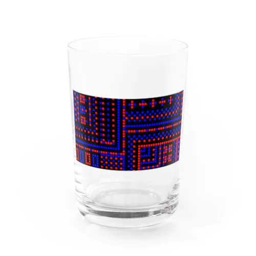 黒と青と赤の、ゲーム画面っぽいドット絵 Water Glass