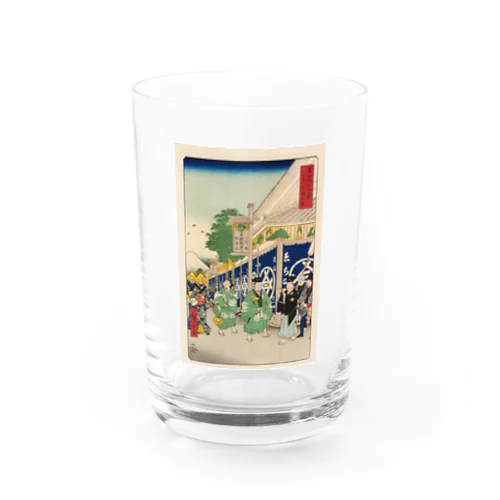 広重「冨二三十六景②　東都駿河町」歌川広重の浮世絵 Water Glass