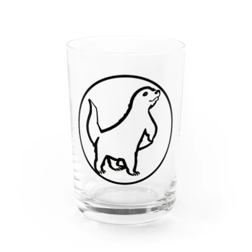 ロゴマーク風カワウソくん Water Glass